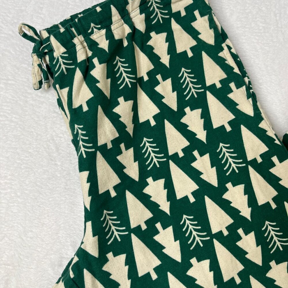 Hanna Andersson Womens Holiday Flannel Pajama Bottom Size M Green Winter Tree - Picture 12 of 12